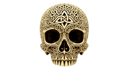 celtic knot skull intricate design for gothic halloween tattoo art