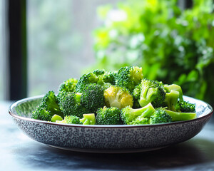 fresh broccoli in a bowl
