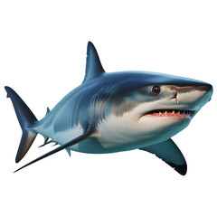 Great White Shark Majestic Predator Ocean Dweller isolated on a transparent background image