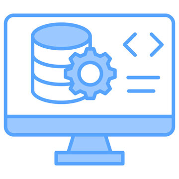 Backend Blue Icon