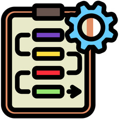 Obraz premium Project Plan Icon Mini Illustration Icon. Use For Modern Concept, Print, Ui, Ux Kit, Web And App Development. Vector Related To Office, Education, Examination And More