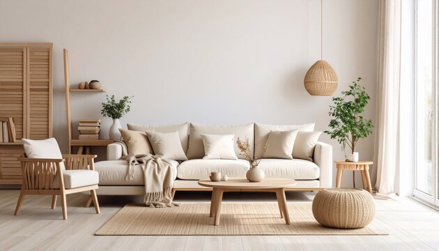 Serene Minimalist Living Room Interior Design