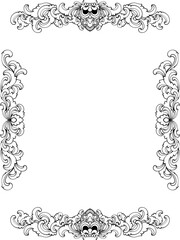 frame with floral ornament
