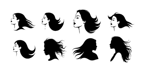 Obraz premium vector illustration of a woman head silhouette