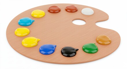 Artist palette with colors