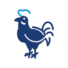 Fototapeta premium rooster colored icon vector design good for web or mobile app