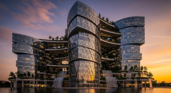 Futuristic Corporate Building Design