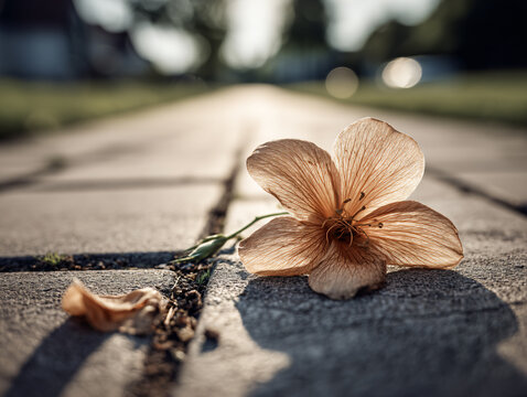 Flower Petals Decay Nature Closeup Botanical Soft Light Shadow Sunset Evening Beauty Outdoors Growth Wild Roadside Tranquility Yellow Tan Dry Seasonal Yard Garden Bloom Serenity Environmental