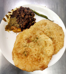 Chole bhature is a North Indian famous food dish. A combination