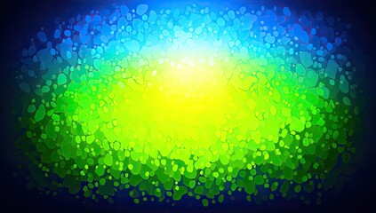 Abstract graphic with vibrant, colorful, textured shapes