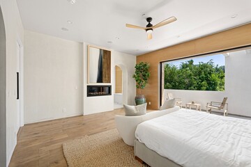 Contemporary luxury home with open layout, designer finishes, and seamless indoor-outdoor living