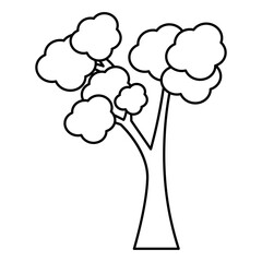 simple tree outline vector icon