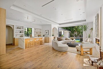 Contemporary luxury home with open layout, designer finishes, and seamless indoor-outdoor living