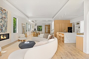 Contemporary luxury home with open layout, designer finishes, and seamless indoor-outdoor living