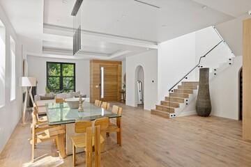 Contemporary luxury home with open layout, designer finishes, and seamless indoor-outdoor living