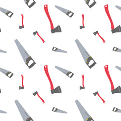 Obraz premium Tools for construction and woodworking spread across a simple background design