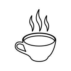 line icon coffee cup outline vector