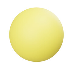3D yellow sphere with smooth gradient surface, minimal vector style, perfect for geometric illustrations, math diagrams, and educational design projects.