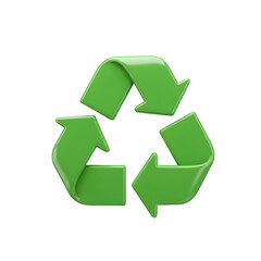 Obraz premium Recycling symbol 3d rendered, isolated on transparent background 