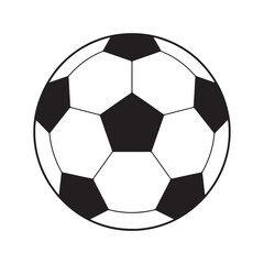 Fototapeta premium Classic Black and White Soccer Ball Illustration football