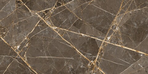 Dark brown marble-like surface with golden veins