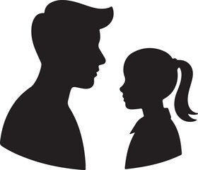 Man girl students classmates pictogram icon