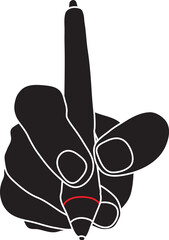 Hand Draw Wacom Vector illustration