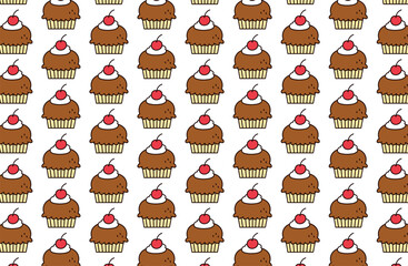 カップケーキの背景素材