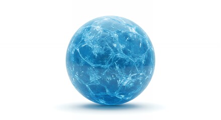 Icy blue sphere abstract design element