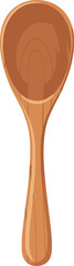 Wooden Spoon Isolated on White Background
