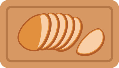 Sliced Chicken Breast on Cutting Board