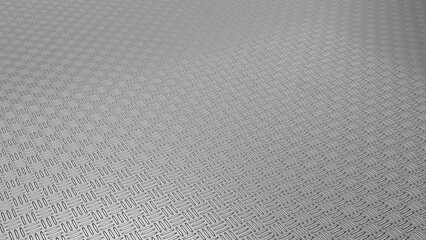 Obraz premium A clean, industrial-style floor with a repeating geometric pattern. Ideal for modern garage, warehouse, or factory floor backgrounds.