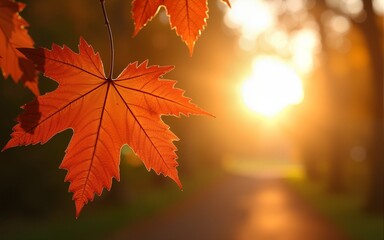 Autumn leaves on the sun. High quality