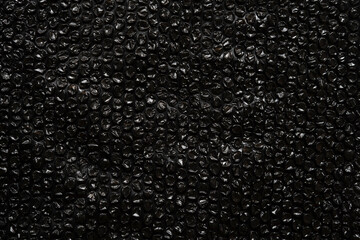 texture background of black bubble wrap
