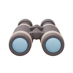 Dark Binoculars with Blue Lenses