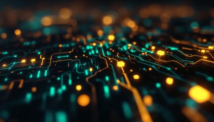 Obraz premium Intricate Abstract Matrix of Lines and Geometric Shapes Representing Advanced Coding and Technology Concepts in a Digital Environment