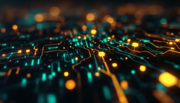 Intricate Abstract Matrix of Lines and Geometric Shapes Representing Advanced Coding and Technology Concepts in a Digital Environment