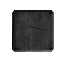 Fototapeta premium black square electrical box isolated