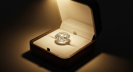 Diamond ring in elegant box