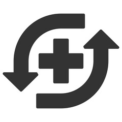 Recovery Glyph Icon Element For Design