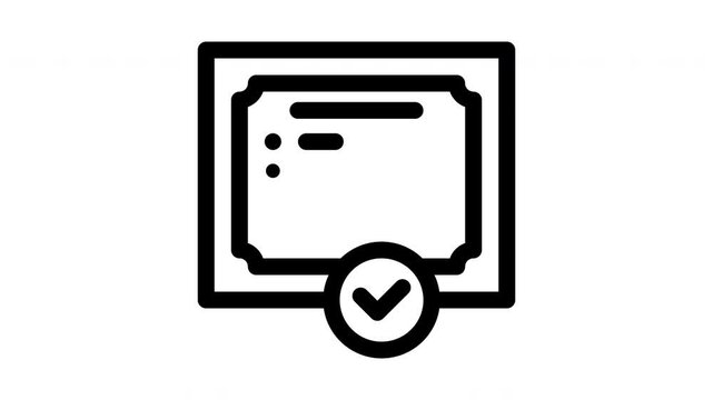 certificate minimalist stroke animation