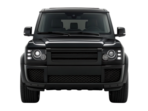 Black front view vehicle automotive