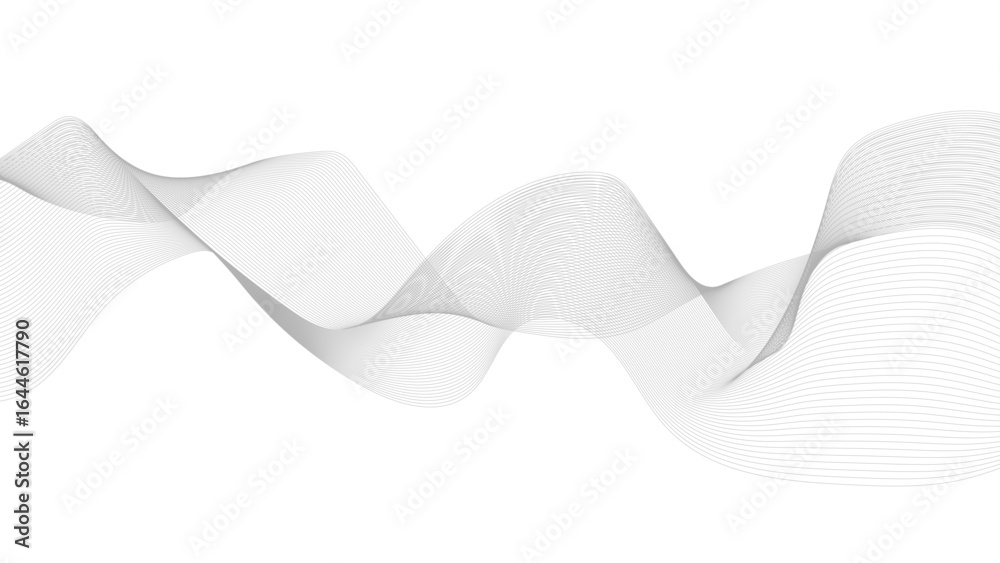 Canvas Prints abstract black lines wave curve motion on white background. vector illustration. vector illustration