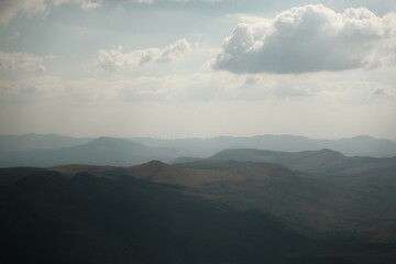 clouds over the mountains