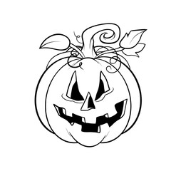 Carved Halloween autumn pumpkin jack o lantern clip art