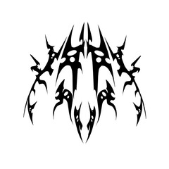  Symmetrical Tribal Design  abstract Vector Illustration 