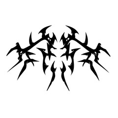  Symmetrical Tribal Design  abstract Vector Illustration 