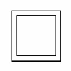 Fototapeta premium Simple Black Frame with Double Border and Clean Lines