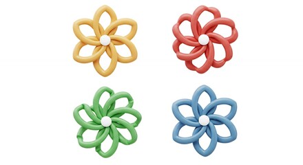 Colorful flower decorations