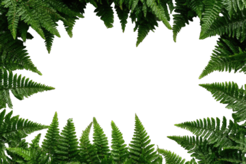 Fern frame, black void